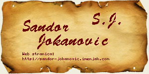Šandor Jokanović vizit kartica